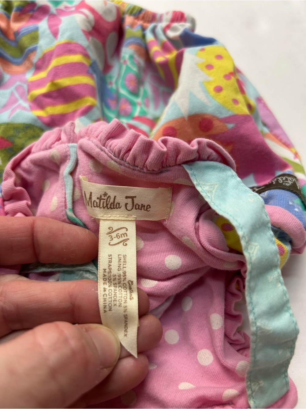 Matilda Jane Colorful Pineapple Print Wonderment Baby Romper Pink Ruffle - Picture 4 of 5